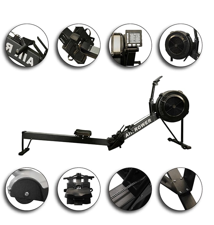 Rowing Machine with Air Resistance